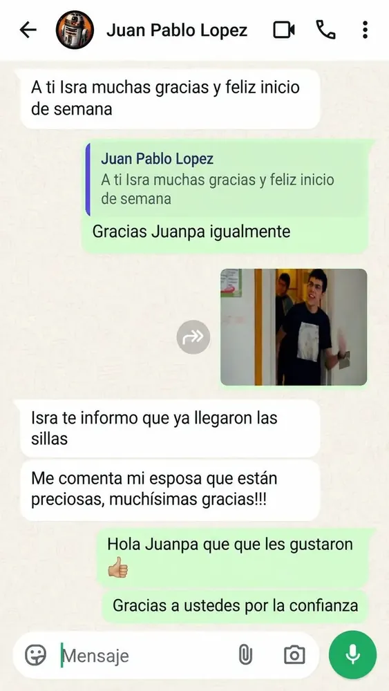 Testimonio de Kasa Sillas sobre Muebles Magistral